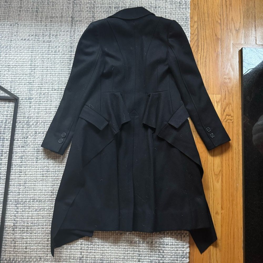 All Saints Charcoal Double-Breasted Pea Coat - Picture 7 of 7